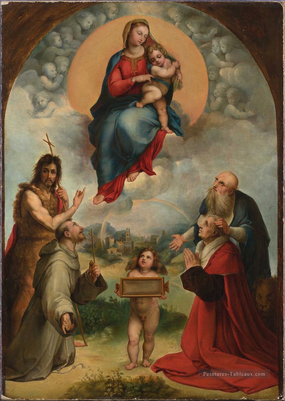 La Madone de Foligno Renaissance Raphaël Peintures à l'huile
